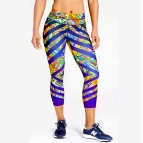 Athleta Kaleidoscope Sonar Cropped Leggings Small - Picture 1 of 10